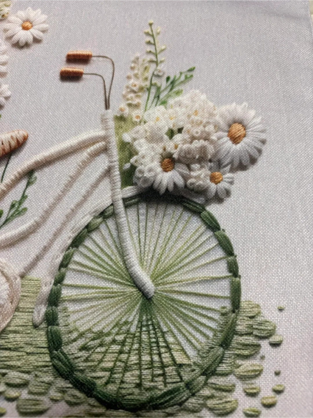 Mera Linens Table Runner with Bicycle Embroidery image indicator(3)