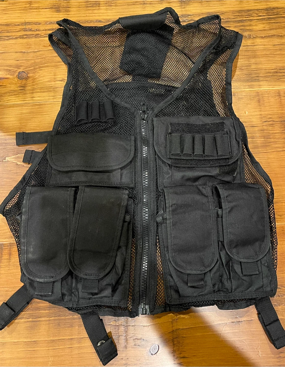 Black Tactical Vest with Pockets
