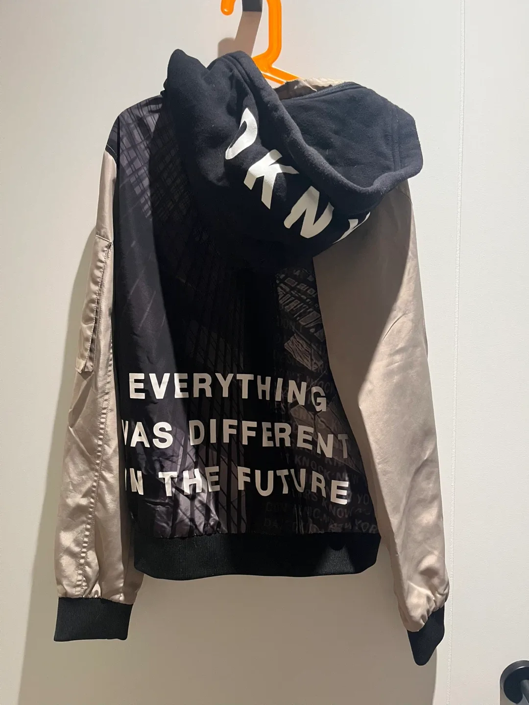 DKNY Hooded Bomber Jacket youth size 14/S image indicator(2)