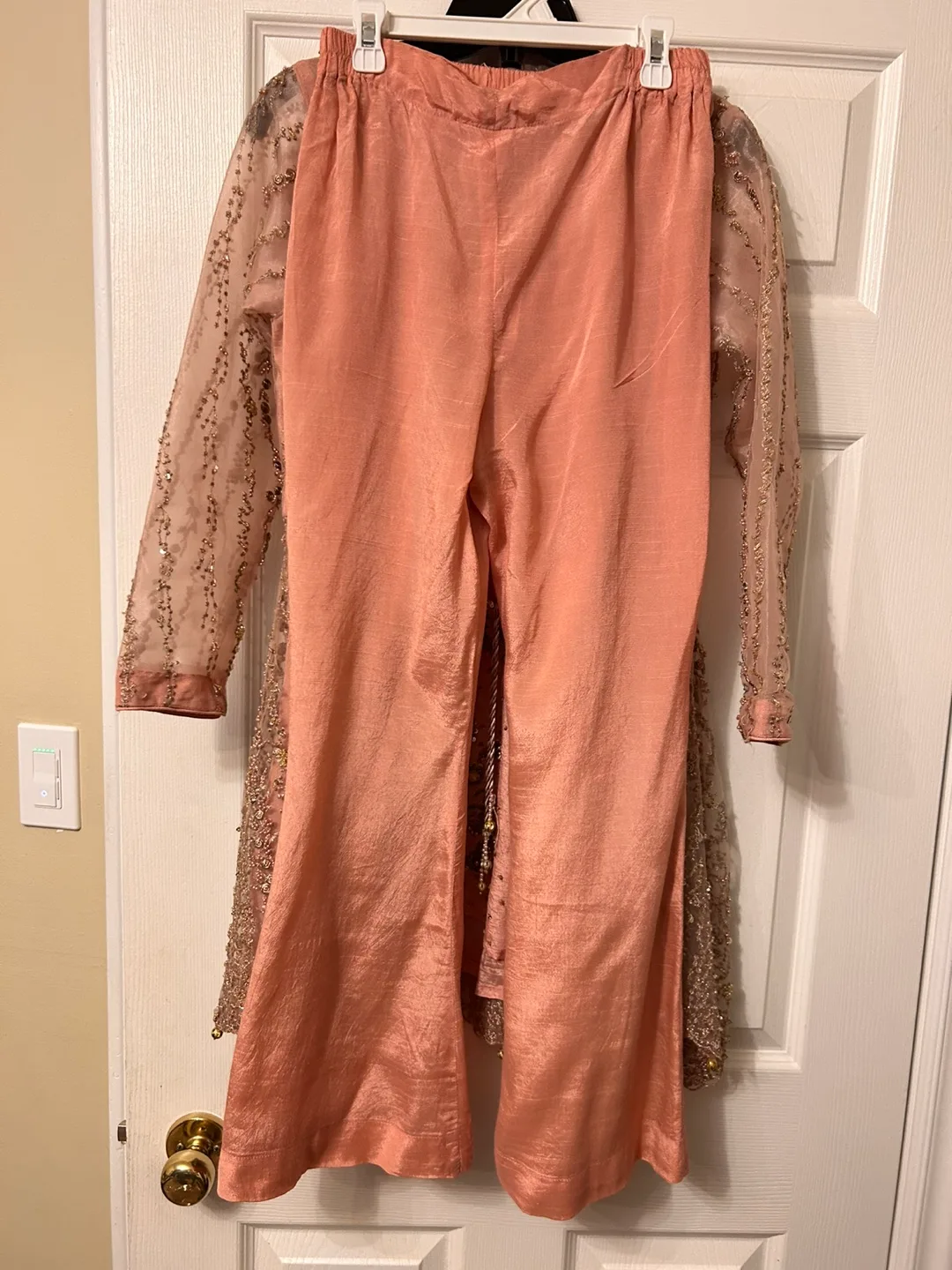 Pink Embroidered Salwar Kameez 12/14 years image indicator(5)