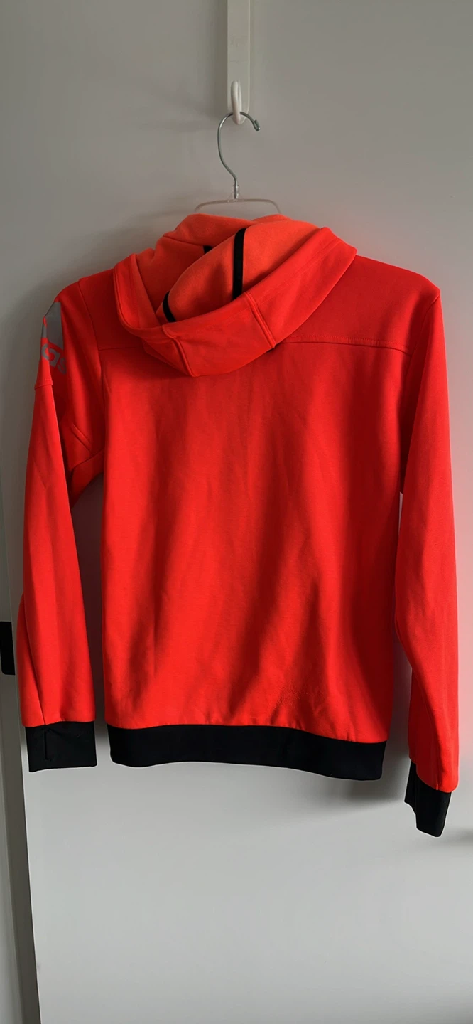 Adidas Orange Zip Up Hoodie - Size S - photo 2