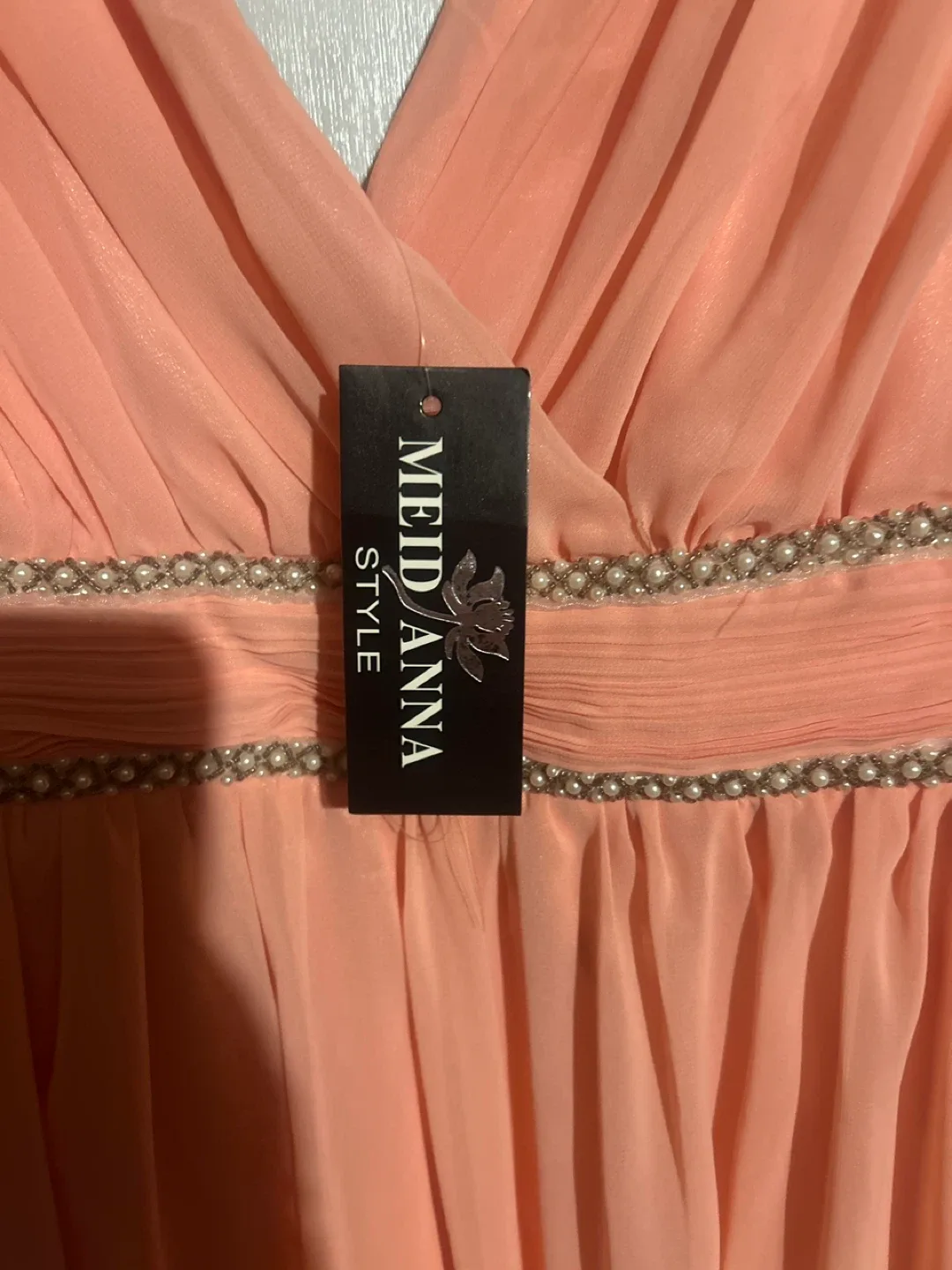 Meid Anna Style Peach Dress image indicator(3)