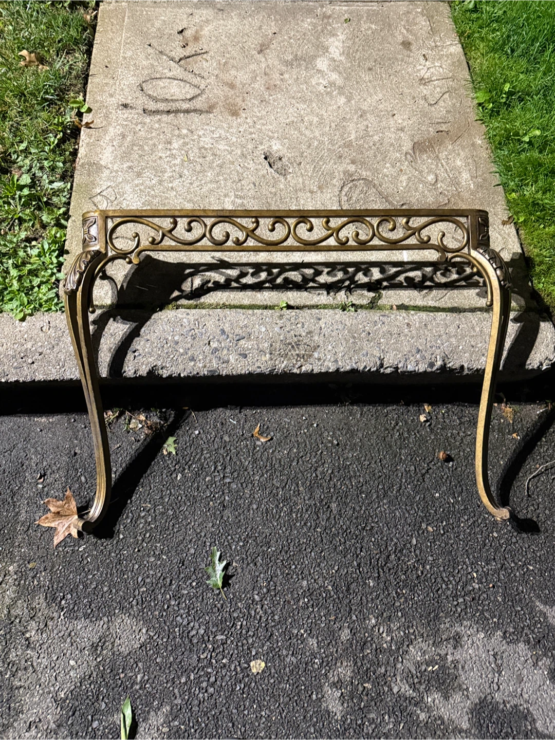 Ornate Metal Table Base - Gold Color