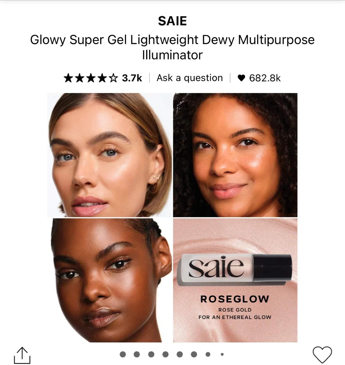 Saie Glowy Super Gel Lightweight Dewy Multipurpose Illuminator image indicator(3)