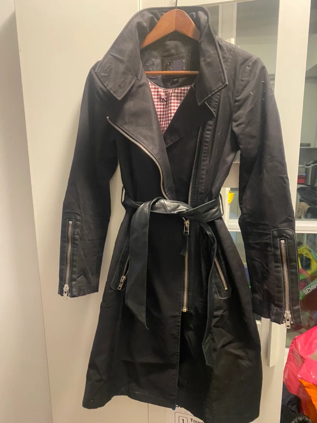 Mackage Black Trench Coat - Size S thumbnail