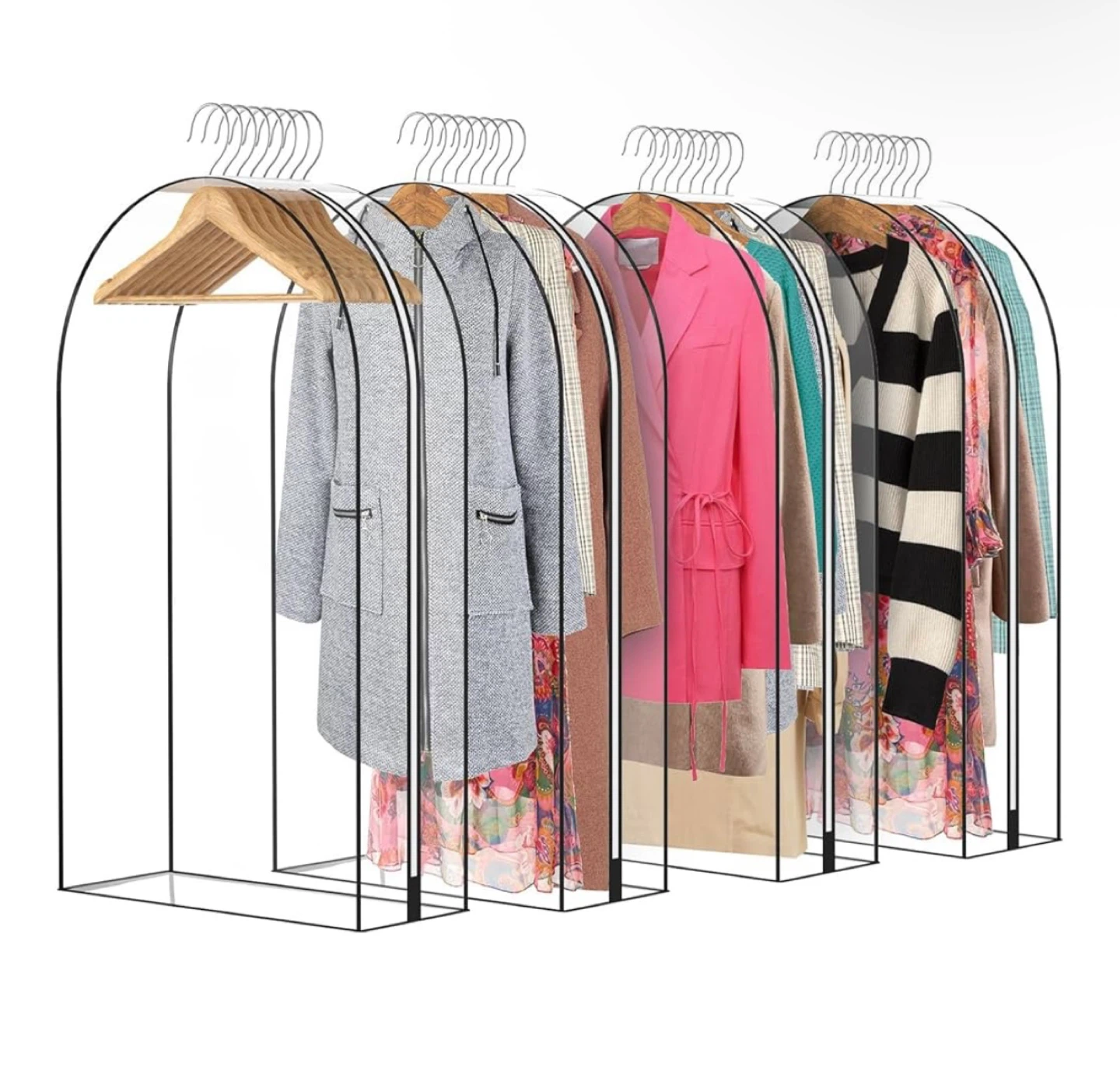 6 Hanging Garment Bag Rack, Clothes Organizer - photo 2