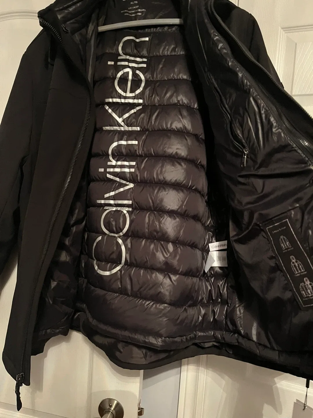 Calvin Klein Black XL/TG 3-in-1 Systems Jacket - New! image indicator(4)