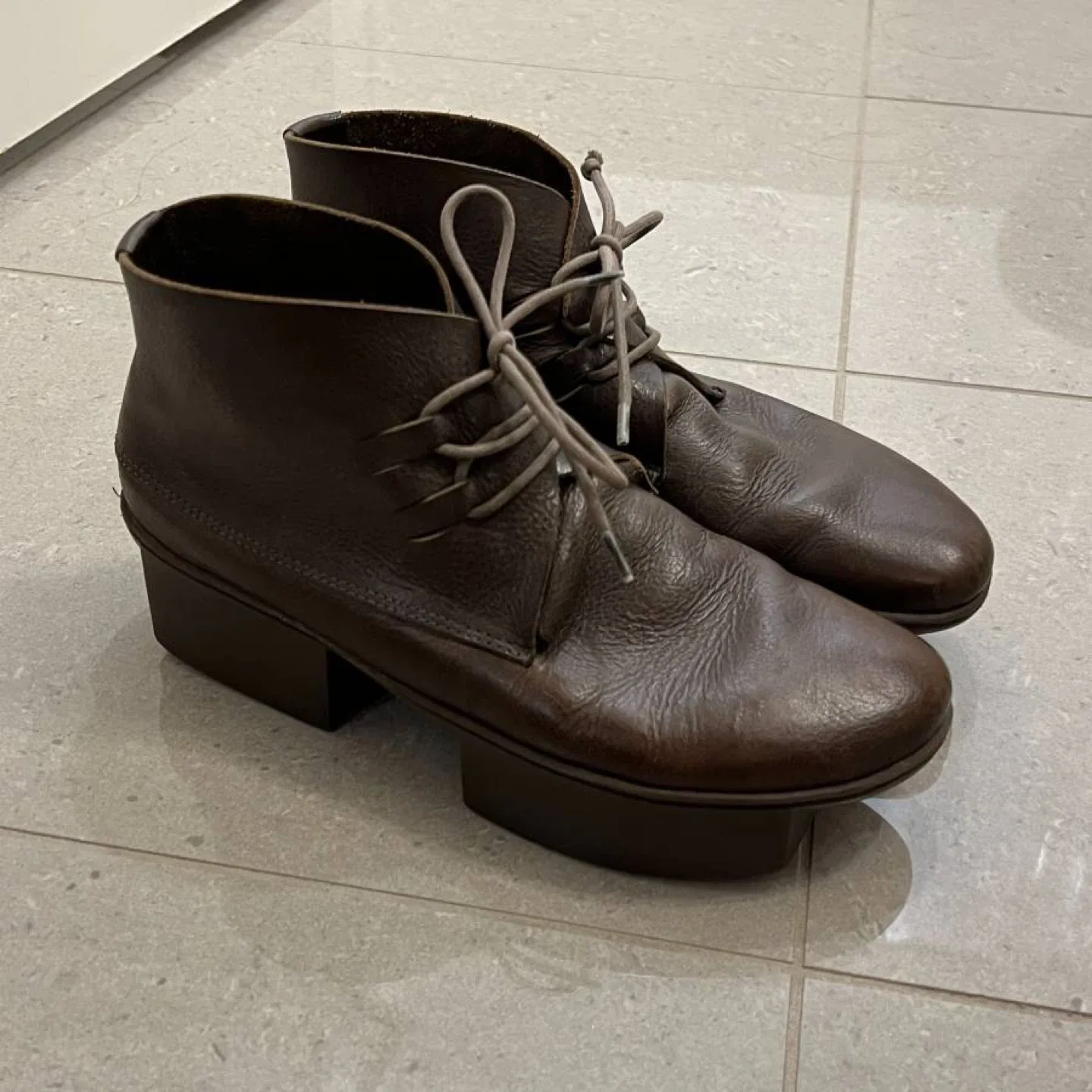 Trippen Platform Boss F Brown Leather Boot - Size 37 thumbnail
