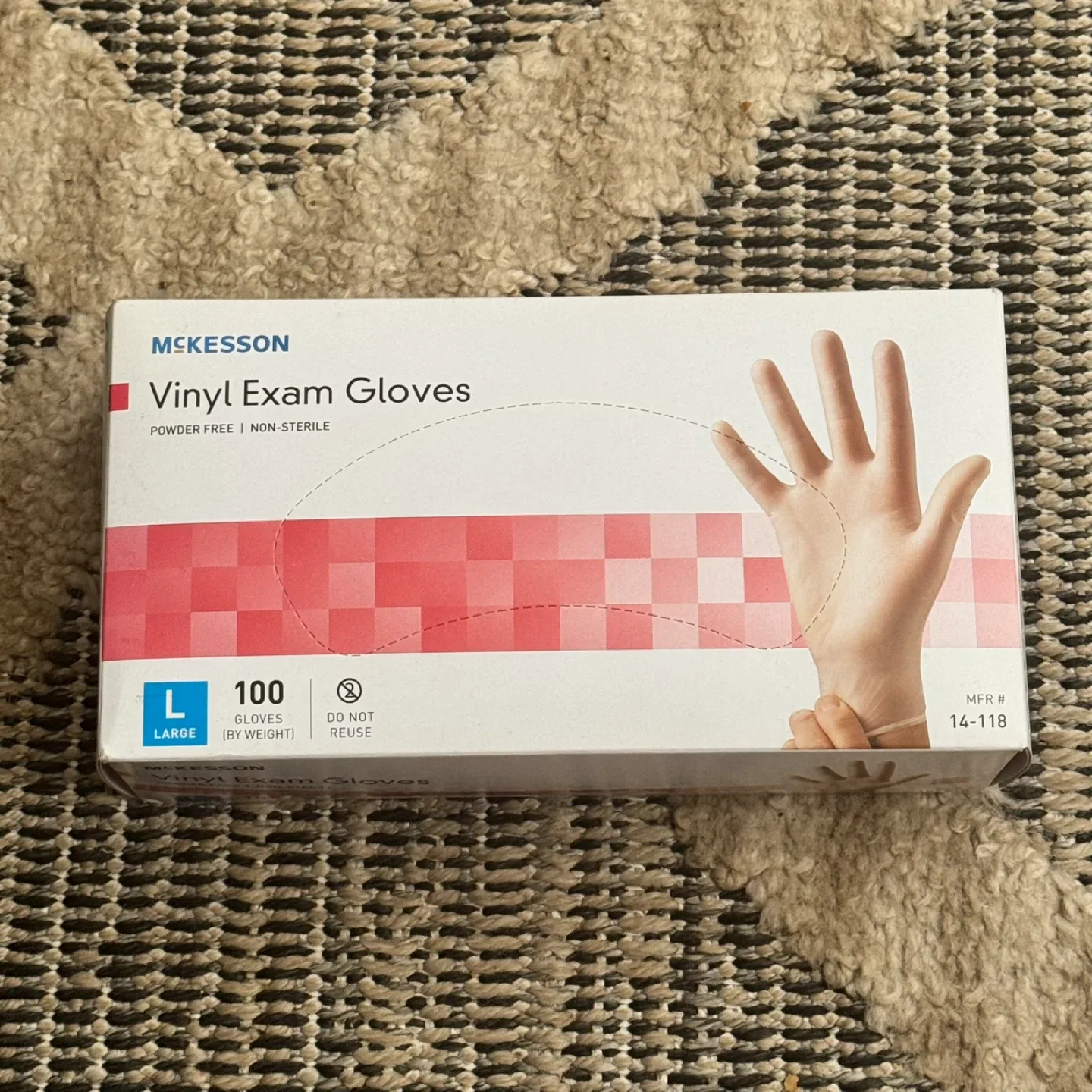 McKesson Vinyl Exam Gloves - Large thumbnail