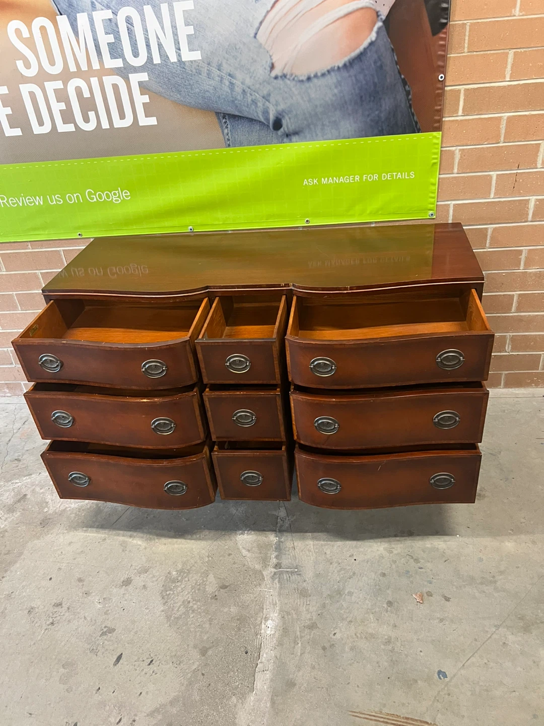 9-Drawer Dresser - Dark Wood - photo 2