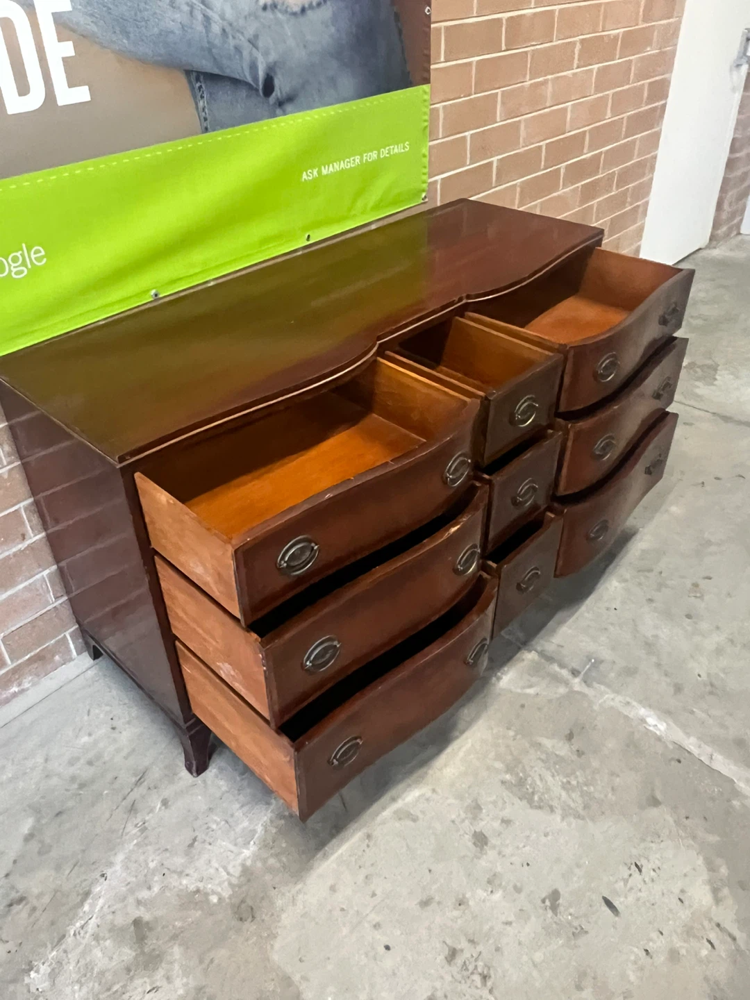 9-Drawer Dresser - Dark Wood - photo 3