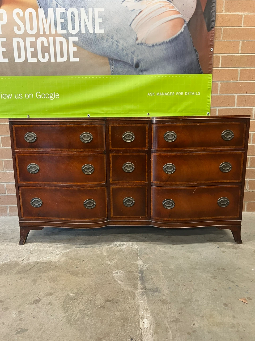9-Drawer Dresser - Dark Wood