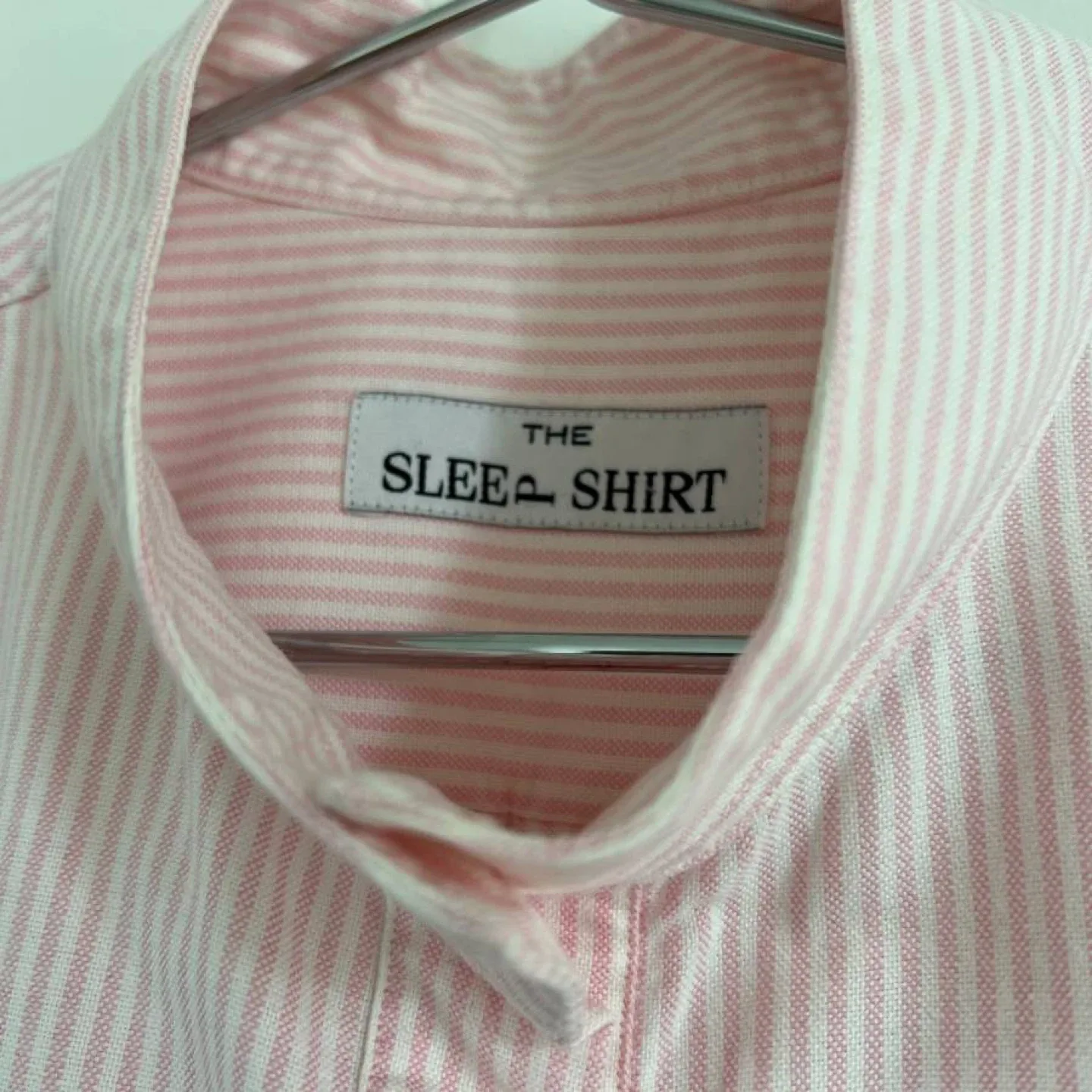 The Sleep Shirt Pink Oxford Stripe Tunic - Made in Canada image indicator(2)