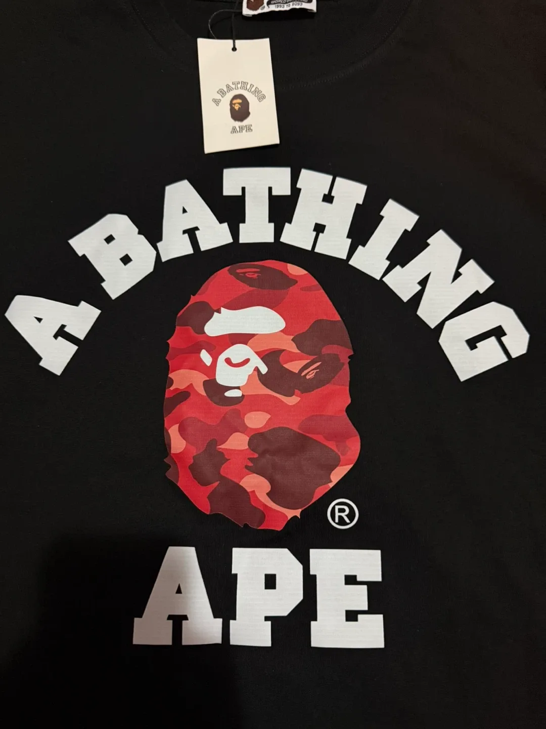Black and Red Bape Tee Shirt-SIZE L image indicator(2)