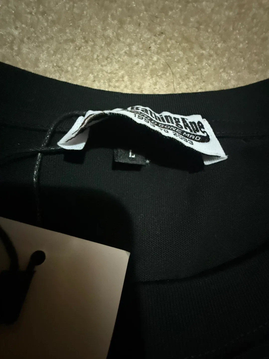 Black and Red Bape Tee Shirt-SIZE L image indicator(4)