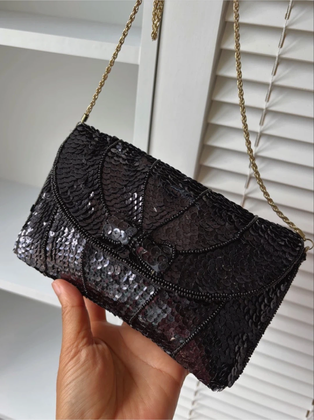 Vintage Sequin Beaded Evening Bag