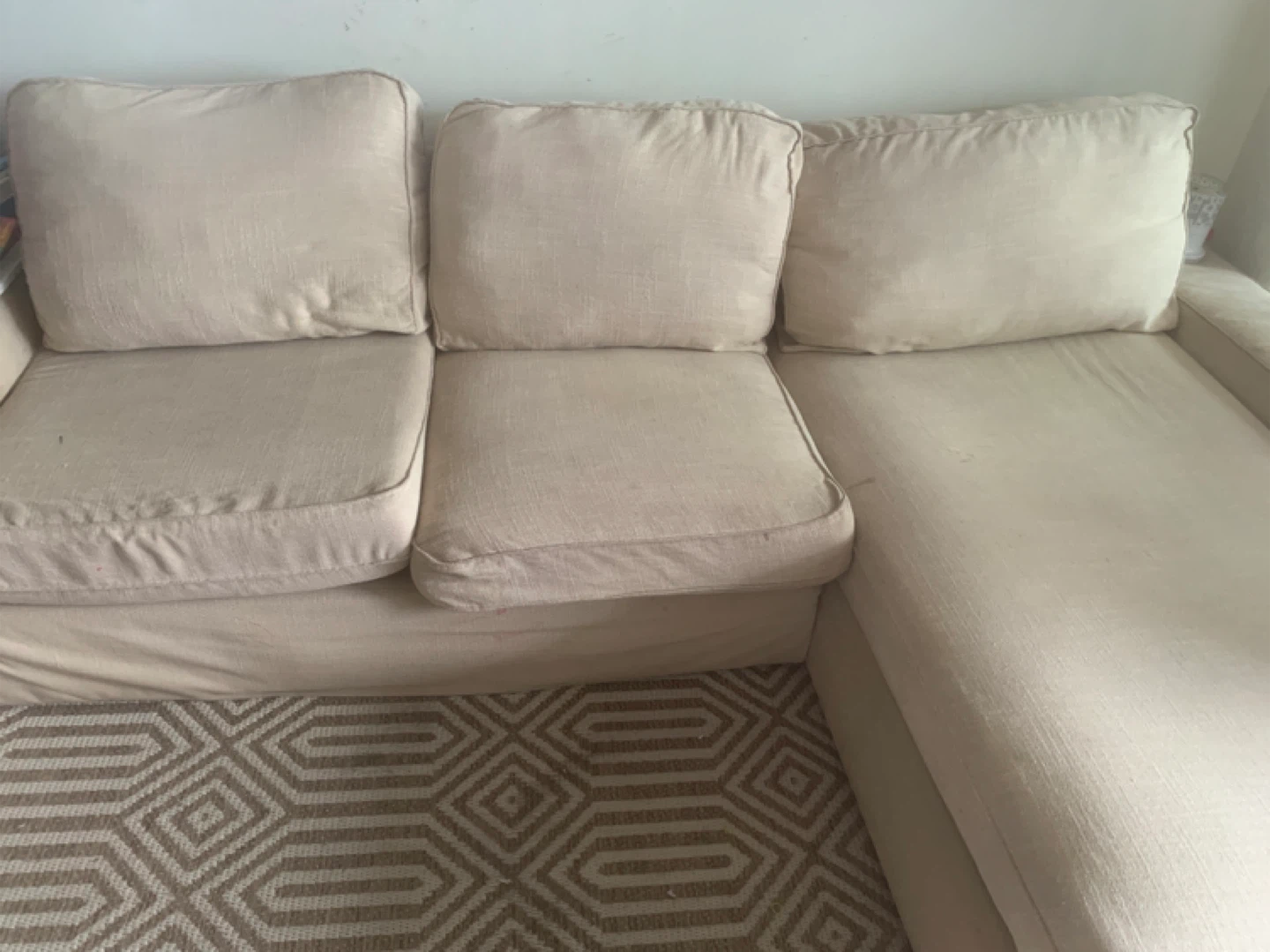 Beige Sectional Sofa - Used Condition - photo 3