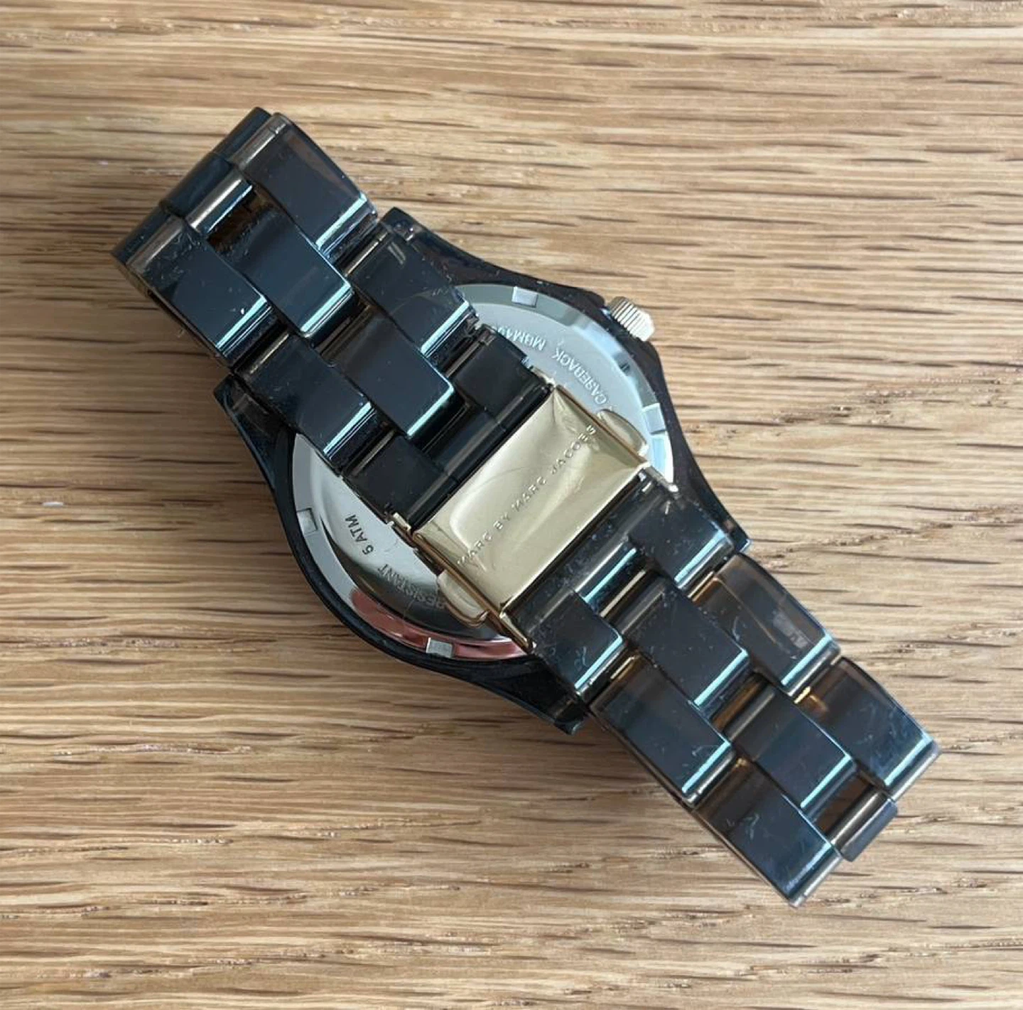 Marc By Marc Jacobs Smoked Lucite and Gold Watch - photo 2