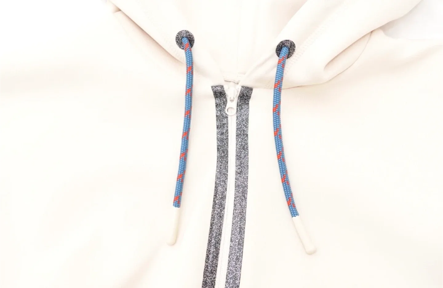 By Malene Birger Cream Neoprene Hooded Vest with Lurex Hem - S image indicator(3)