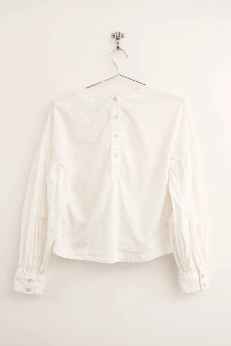 Rachel Comey White Cotton Balloon Sleeve Blouse - Size 2 image indicator(2)