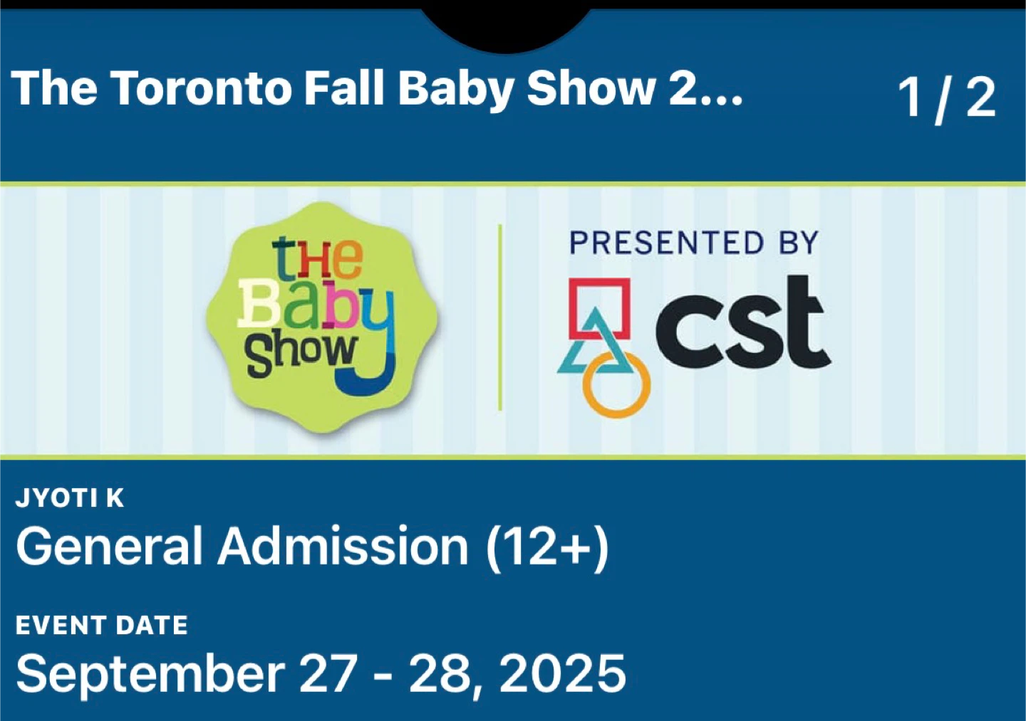 Toronto Fall Baby Show General Admission Ticket