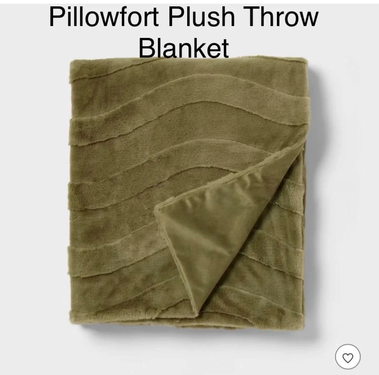 New Plush Throw Blanket Olive Green thumbnail