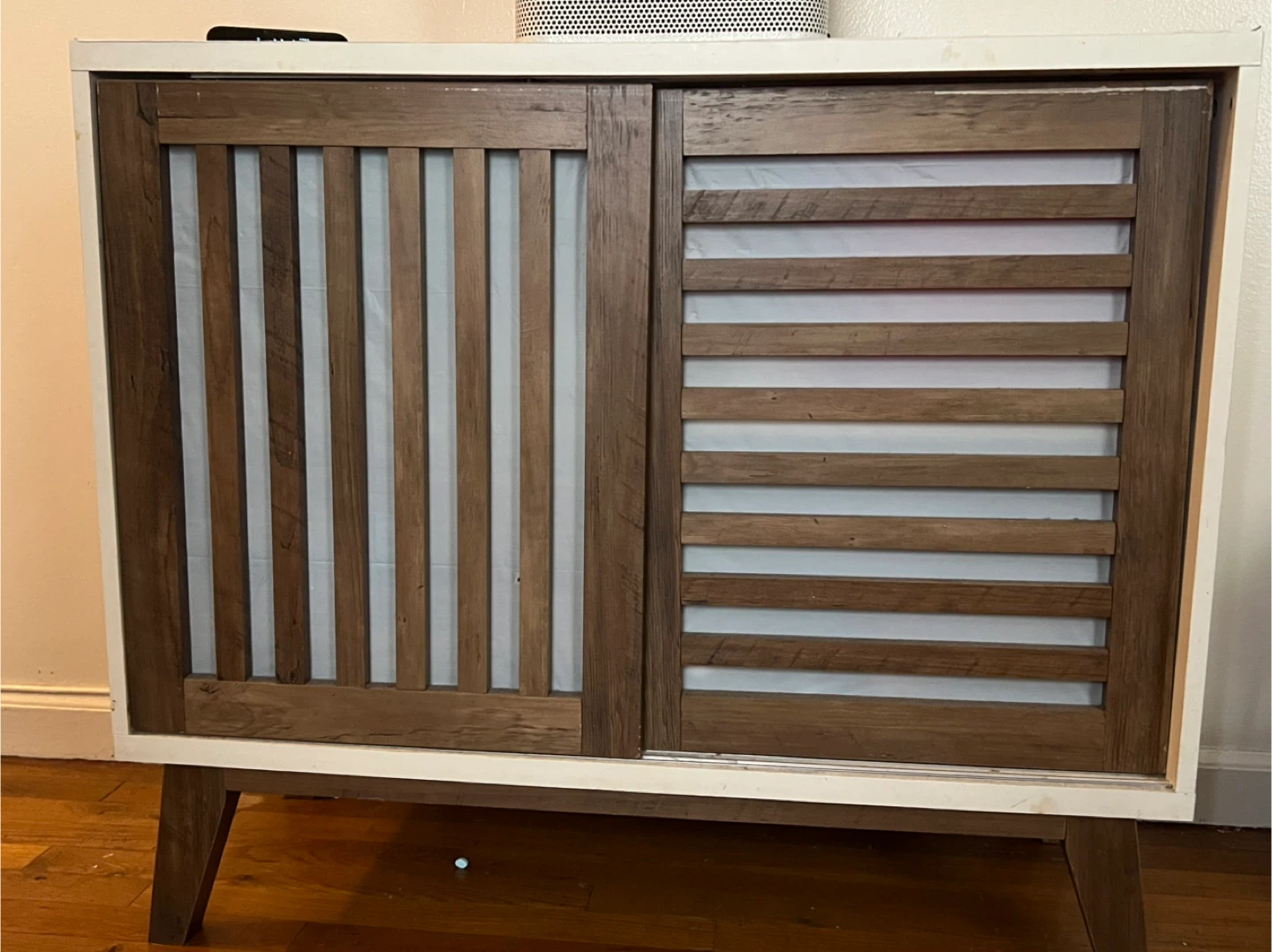 Wood & White Cabinet