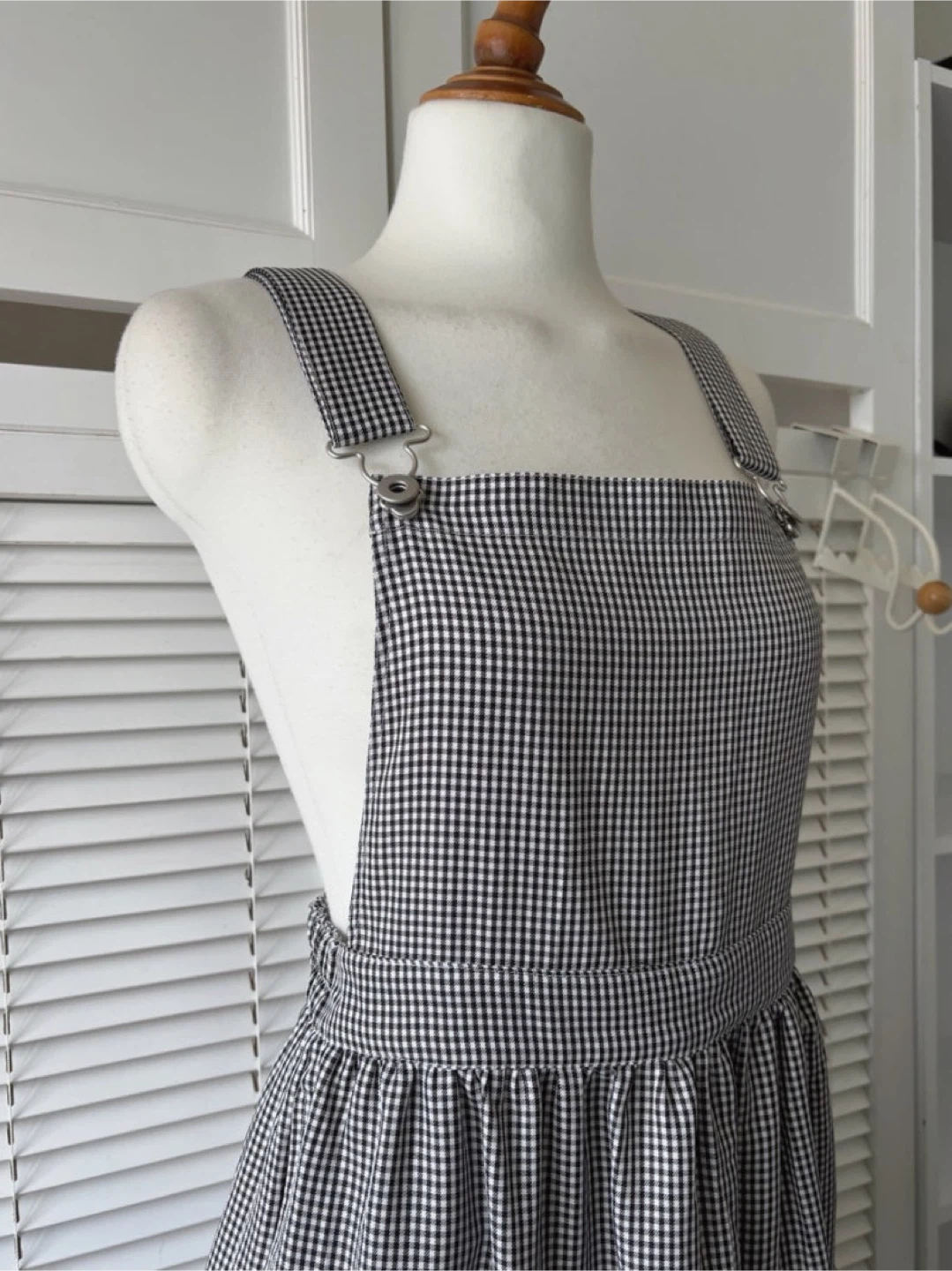 Gingham Check Overall Dress - photo 3