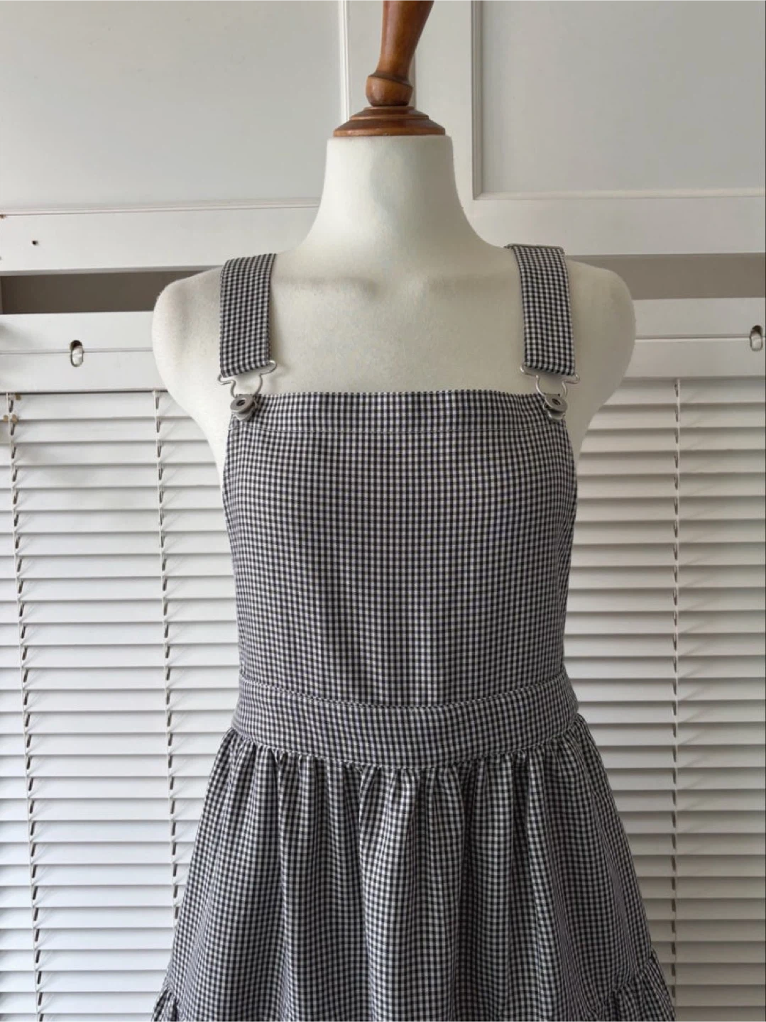 Gingham Check Overall Dress - photo 5