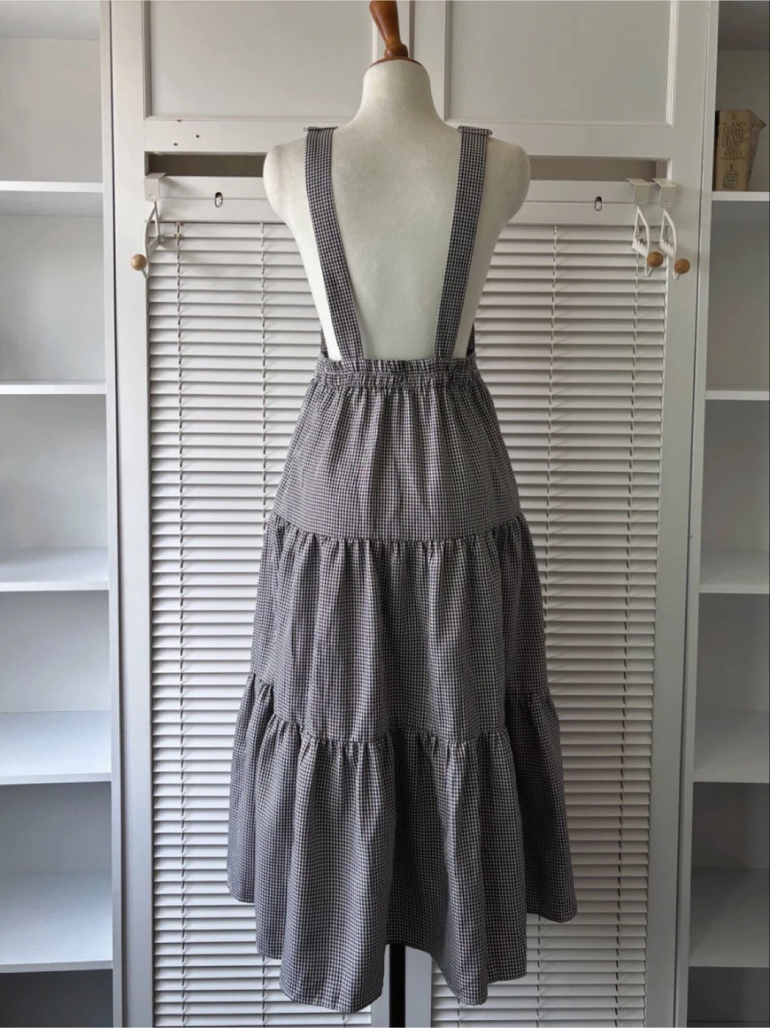 Gingham Check Overall Dress - photo 2