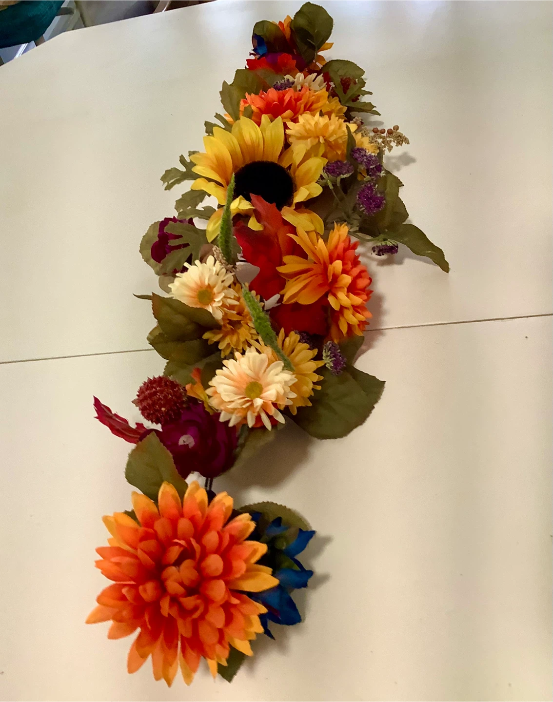 Fall Floral Table Runner, Thanksgiving Decor - photo 5
