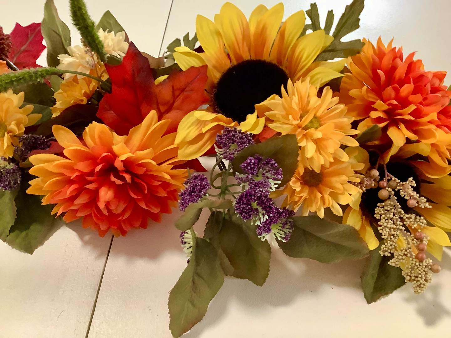 Fall Floral Table Runner, Thanksgiving Decor - photo 3