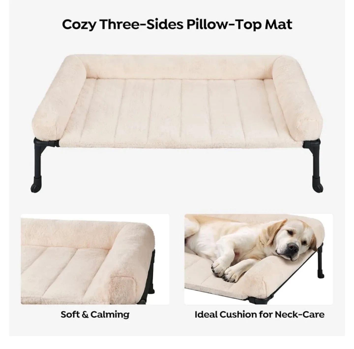 Cozy Three-Sides Pillow-Top Dog Bed (Medium) image indicator(3)
