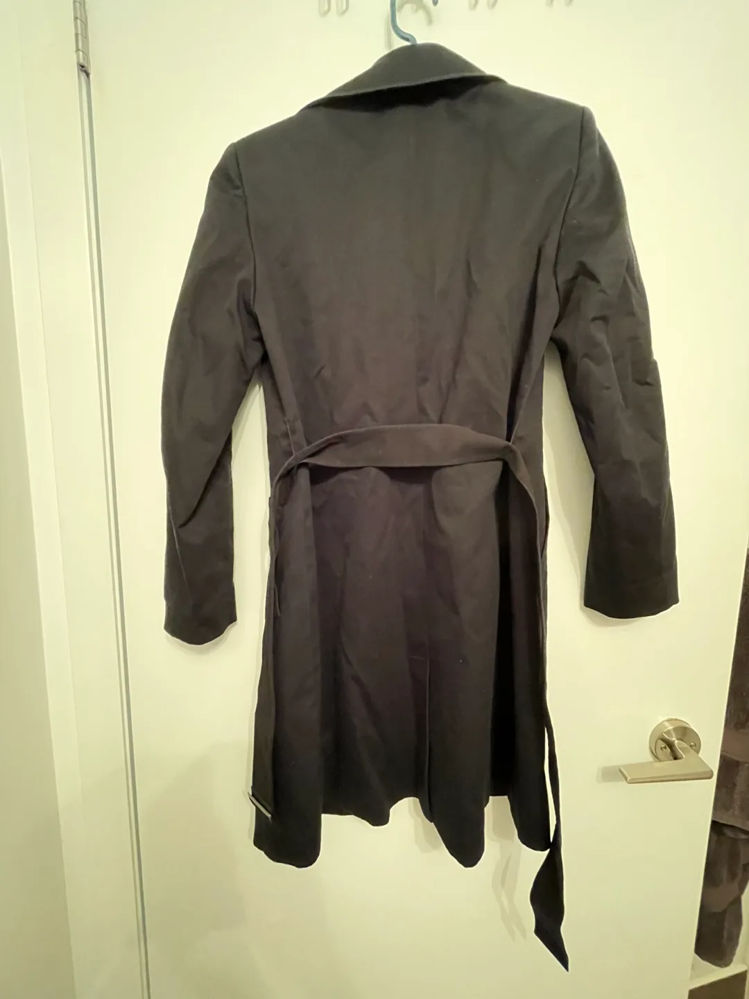 Woman’s Tahari Black Trench Coat image indicator(3)