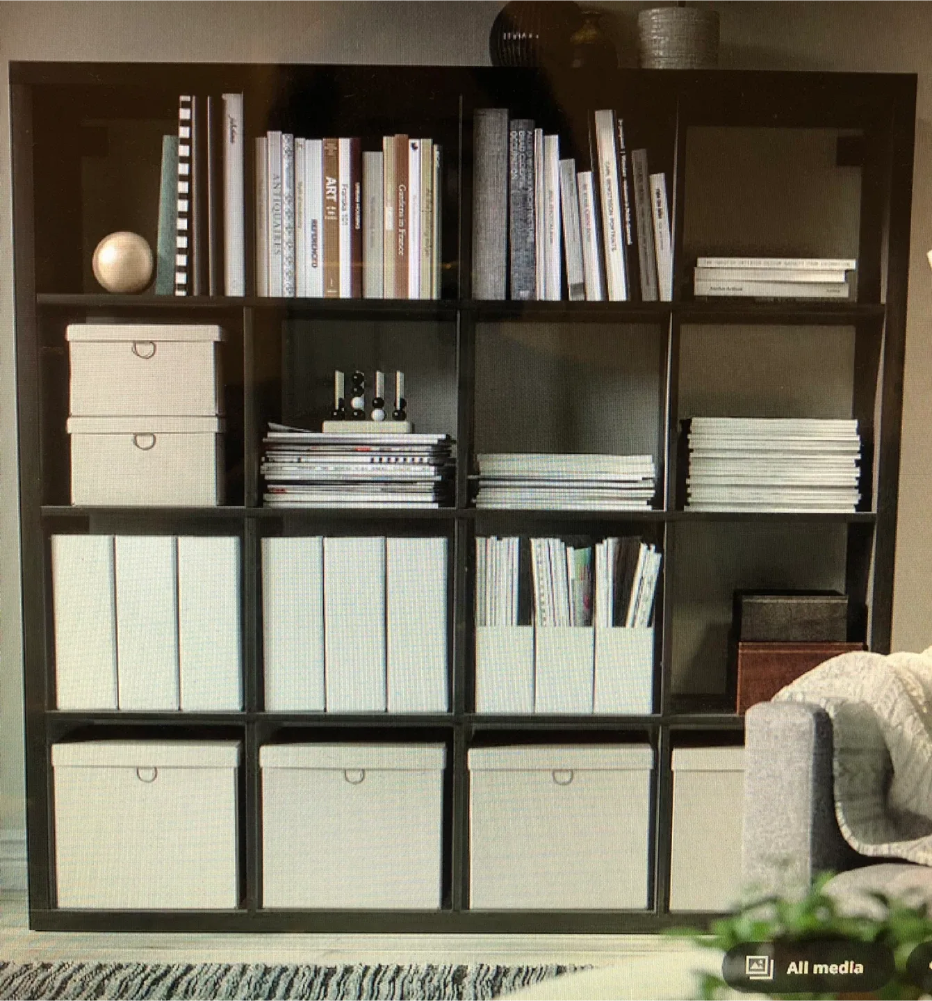 IKEA Kallax Shelf Unit - Black-Brown image indicator(2)