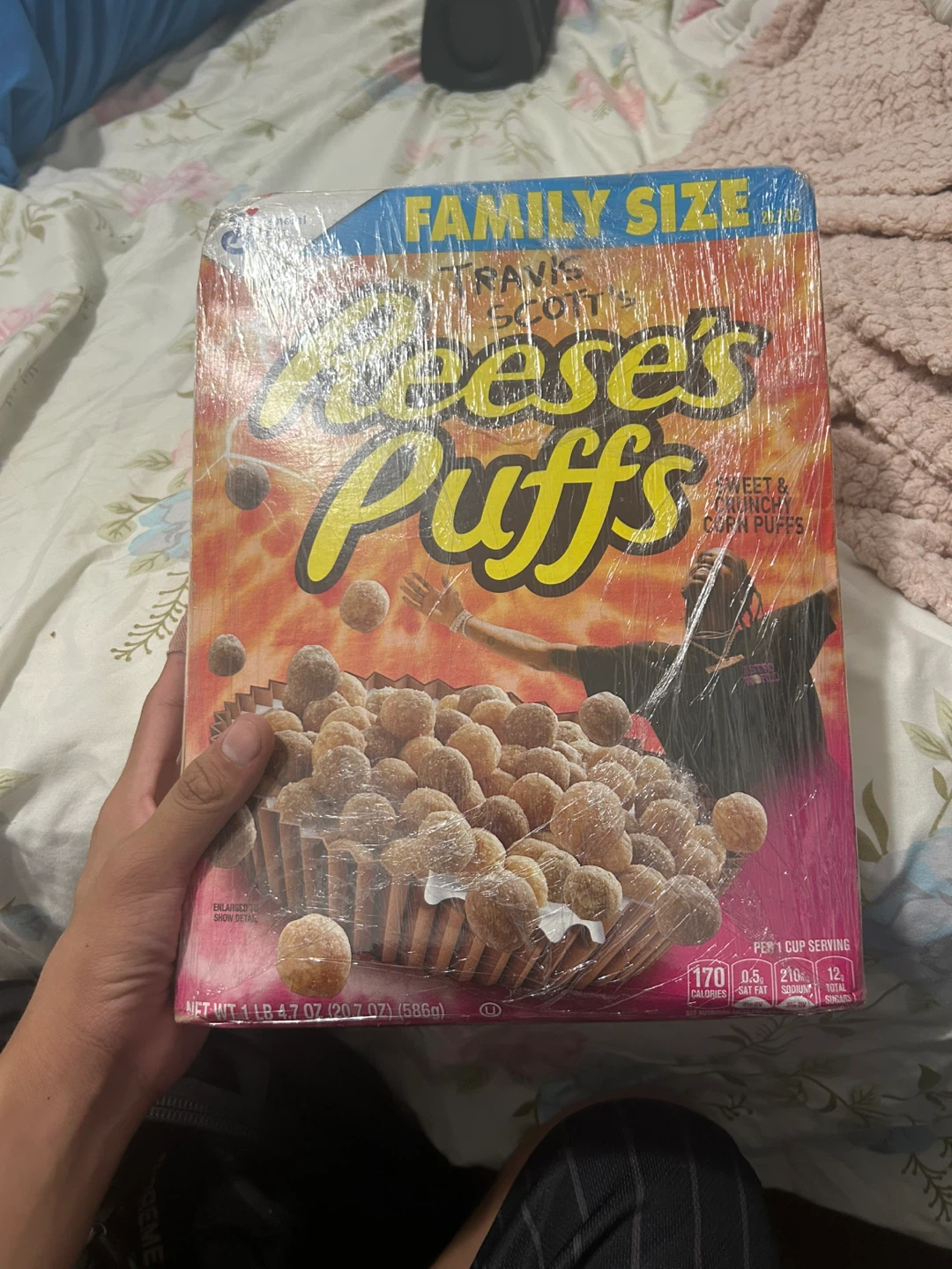Travis Scott Reese's Puffs Cereal Box