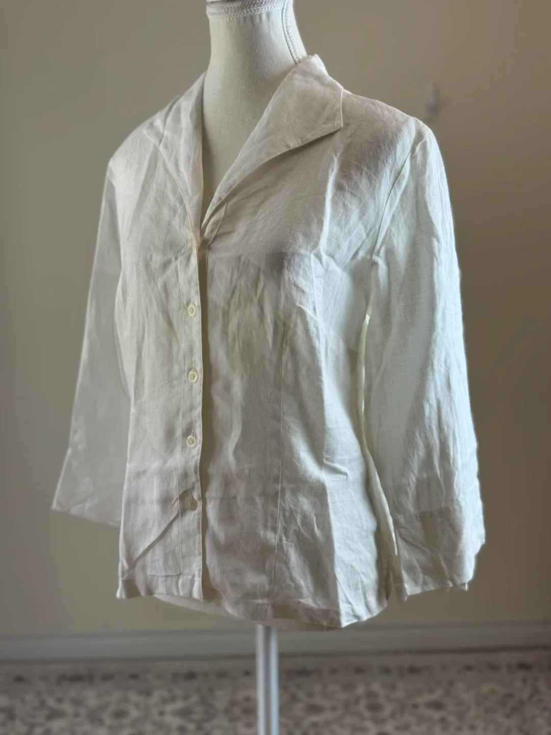 Talbots Petites 100% Irish Linen Blouse image indicator(4)