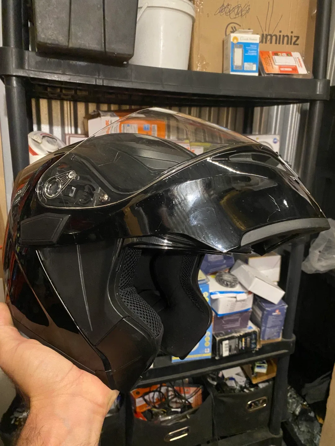 ILM Full Face Motorcycle Helmet - Black image indicator(2)