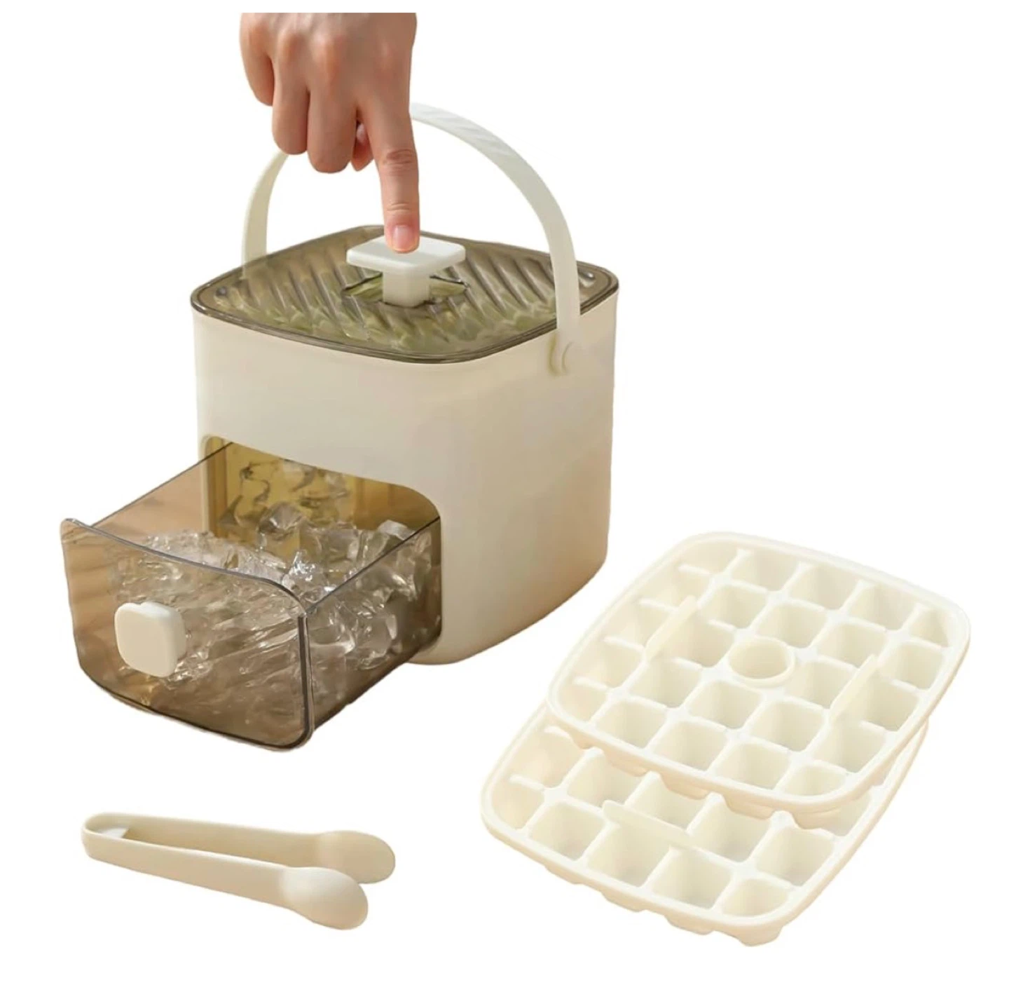Ice Bucket with Tongs and Ice Cube Tray - photo 2