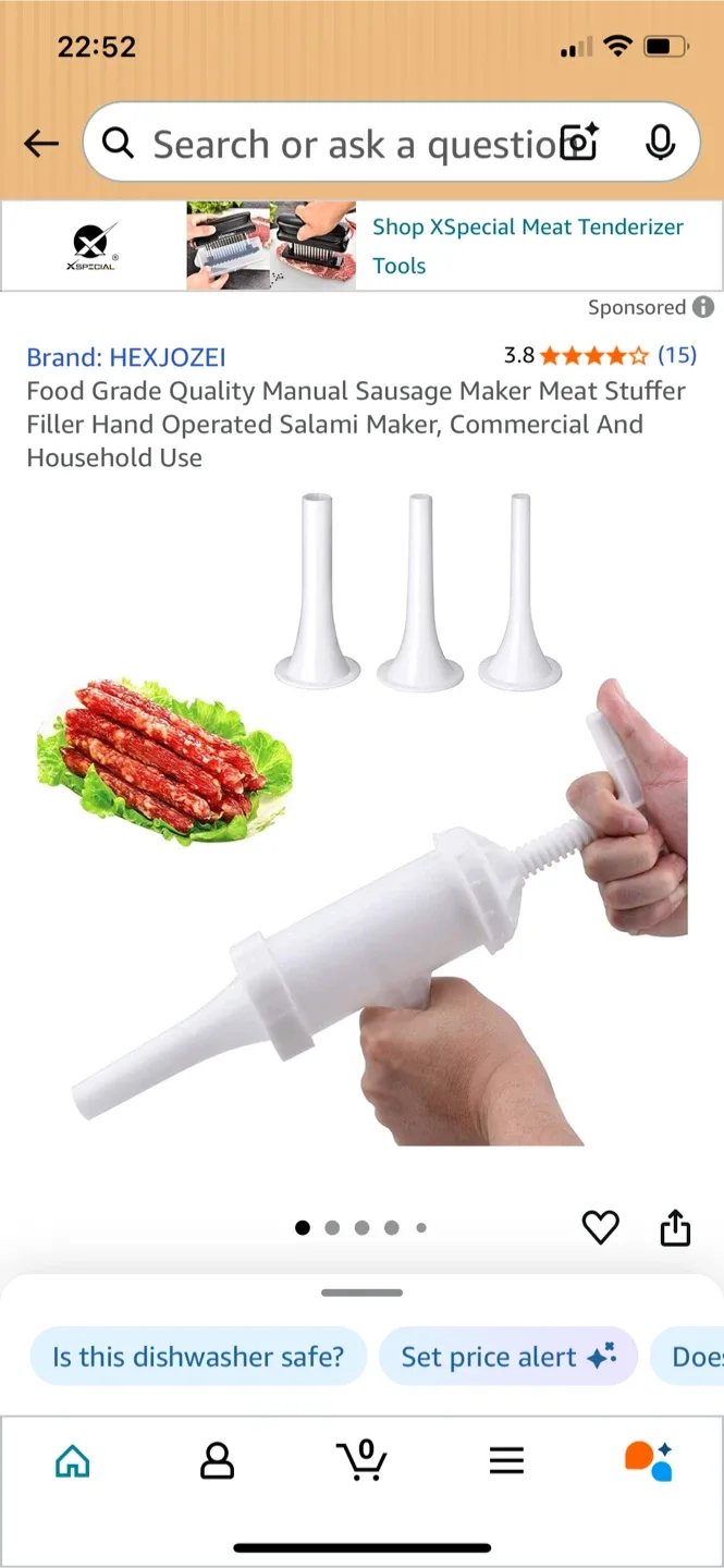 HEXJOZEI Sausage Maker Meat Stuffer thumbnail