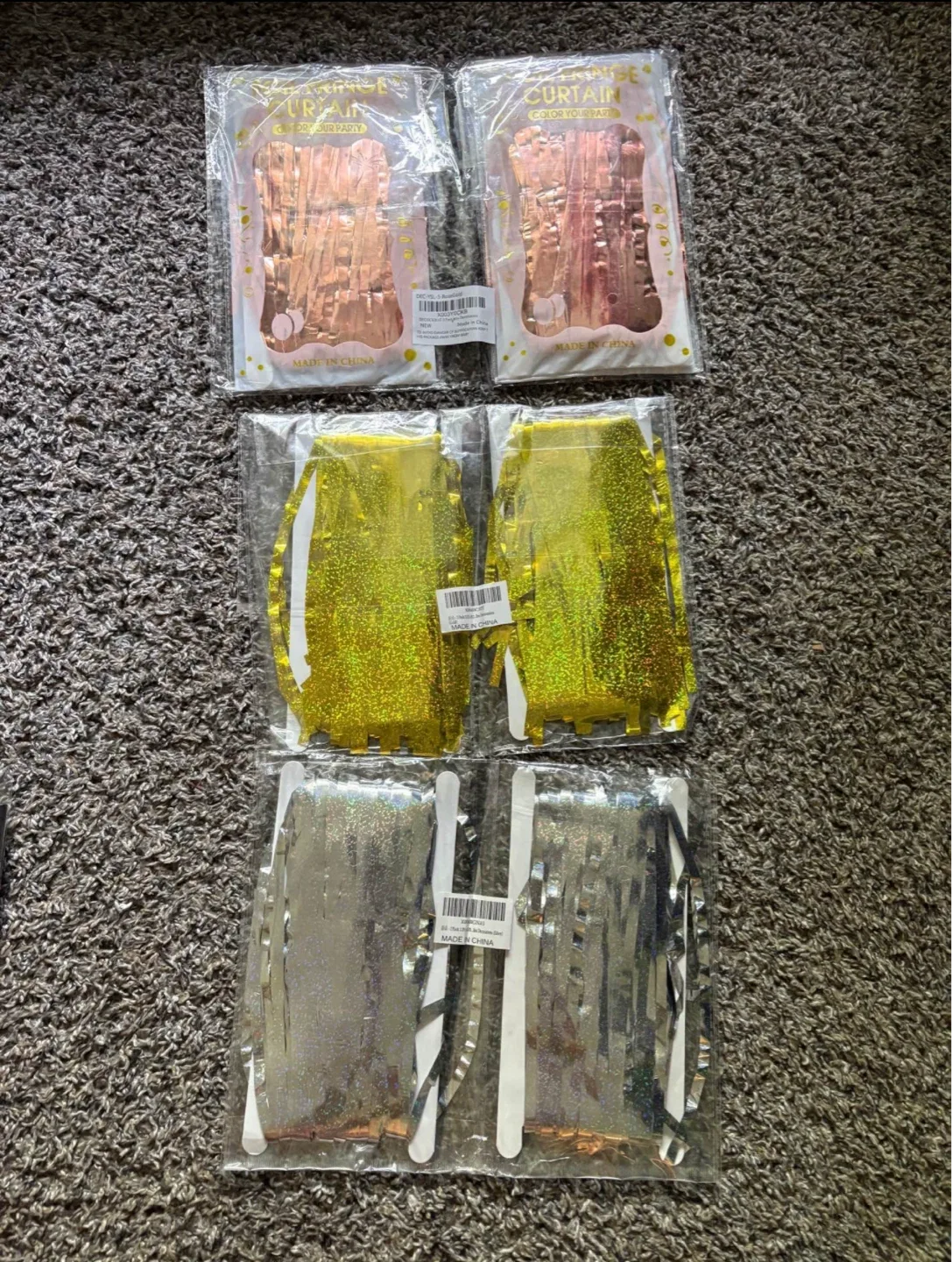 New 2packs of silver Foil Curtain, 3.2 ft x 8.2 ft -Silver image indicator(2)