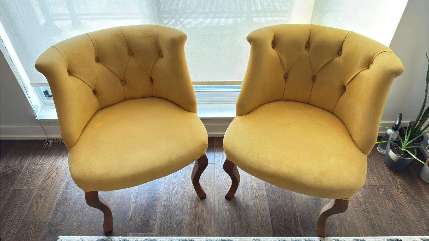 ✨Stylish Mustard Yellow Couch Set- Love Seat + 2 Chairs✨ - photo 2