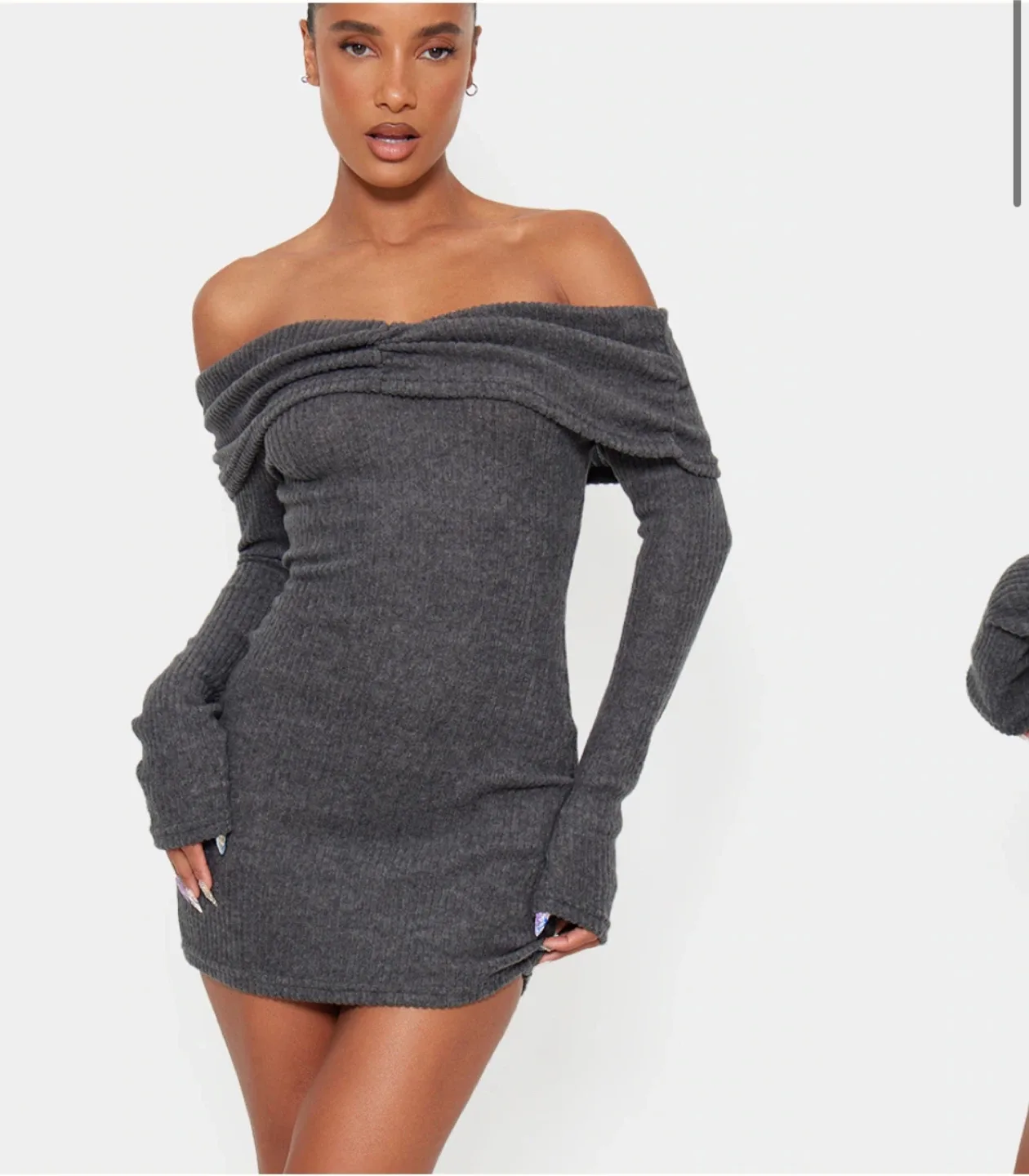 NWT PrettyLittleThing | Over the Shoulder Dress - Size S image indicator(3)