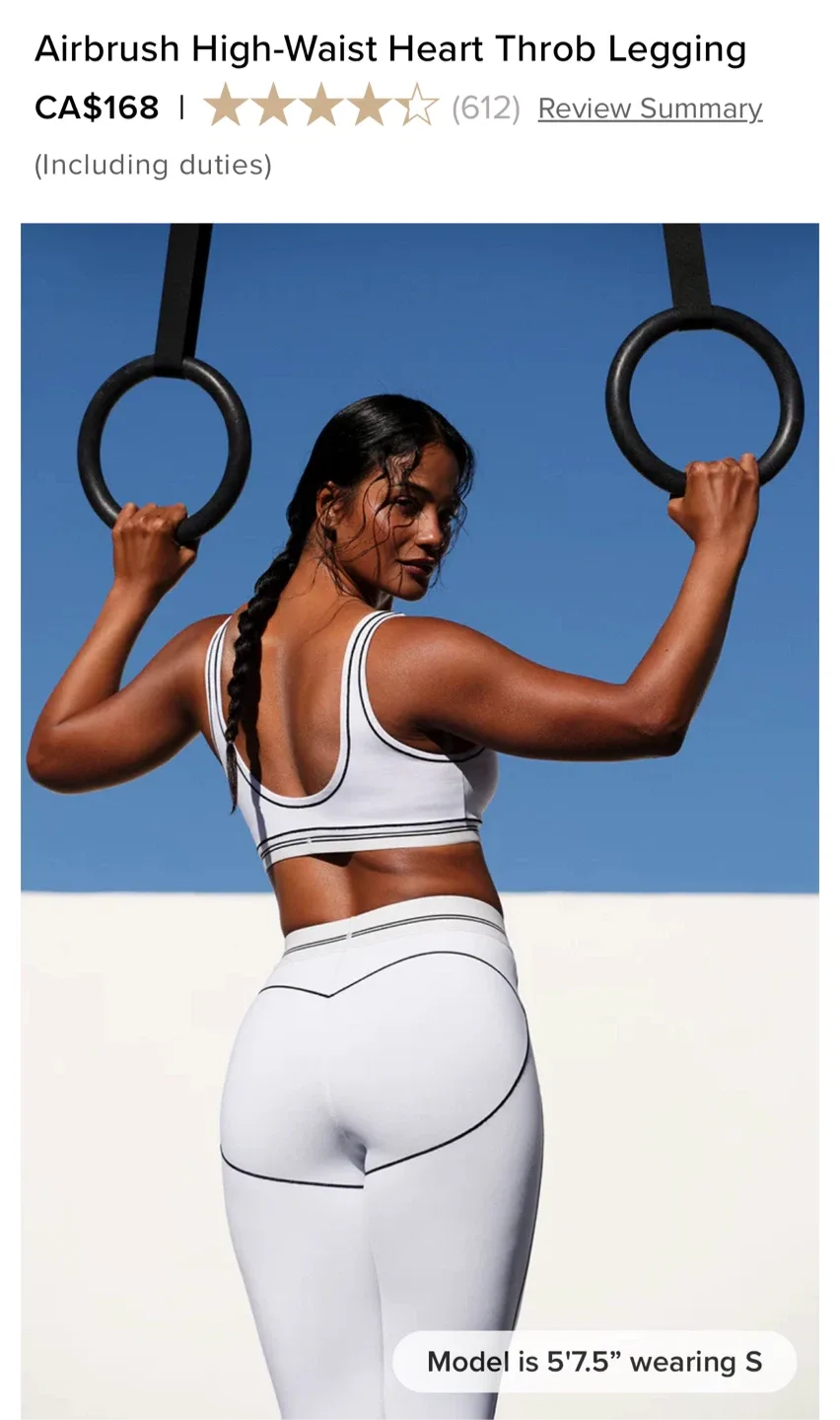 New Alo Yoga Airbrush High-Waist Heart Throb Legging & Bra Set image indicator(6)