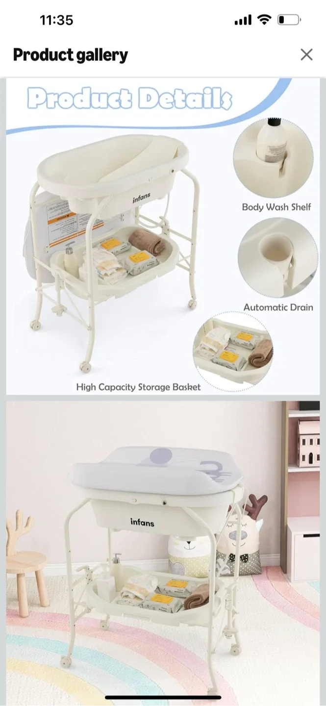 Infans Baby Bath tub Changing Table image indicator(2)