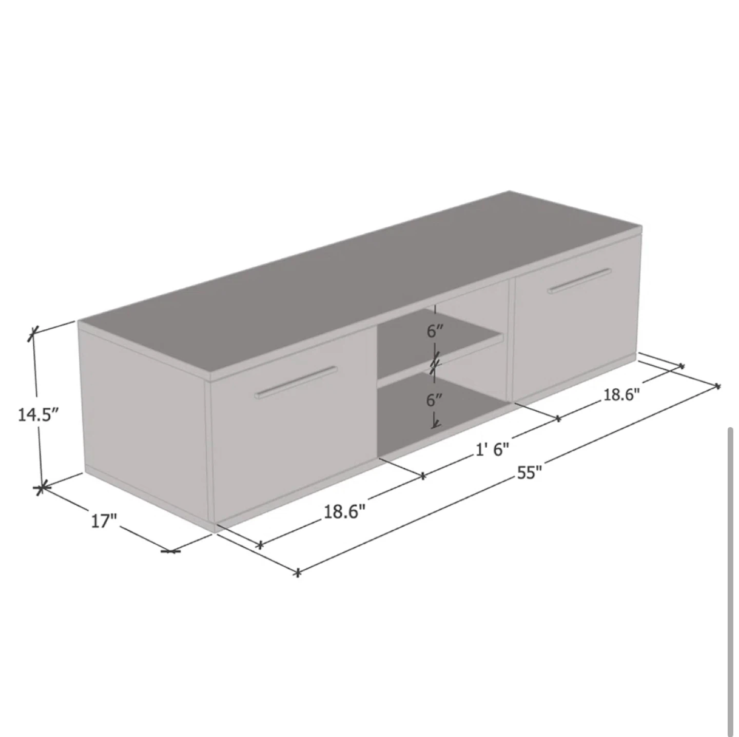 White TV Stand/Media Console - photo 2