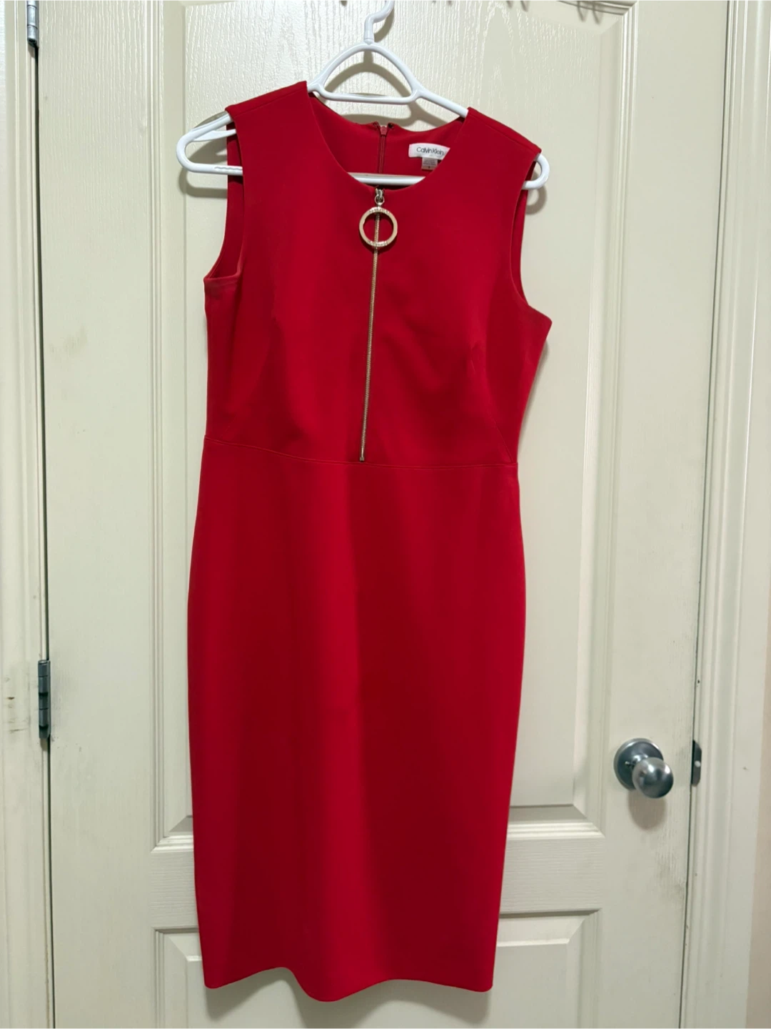 Calvin Klein Red Sleeveless Dress