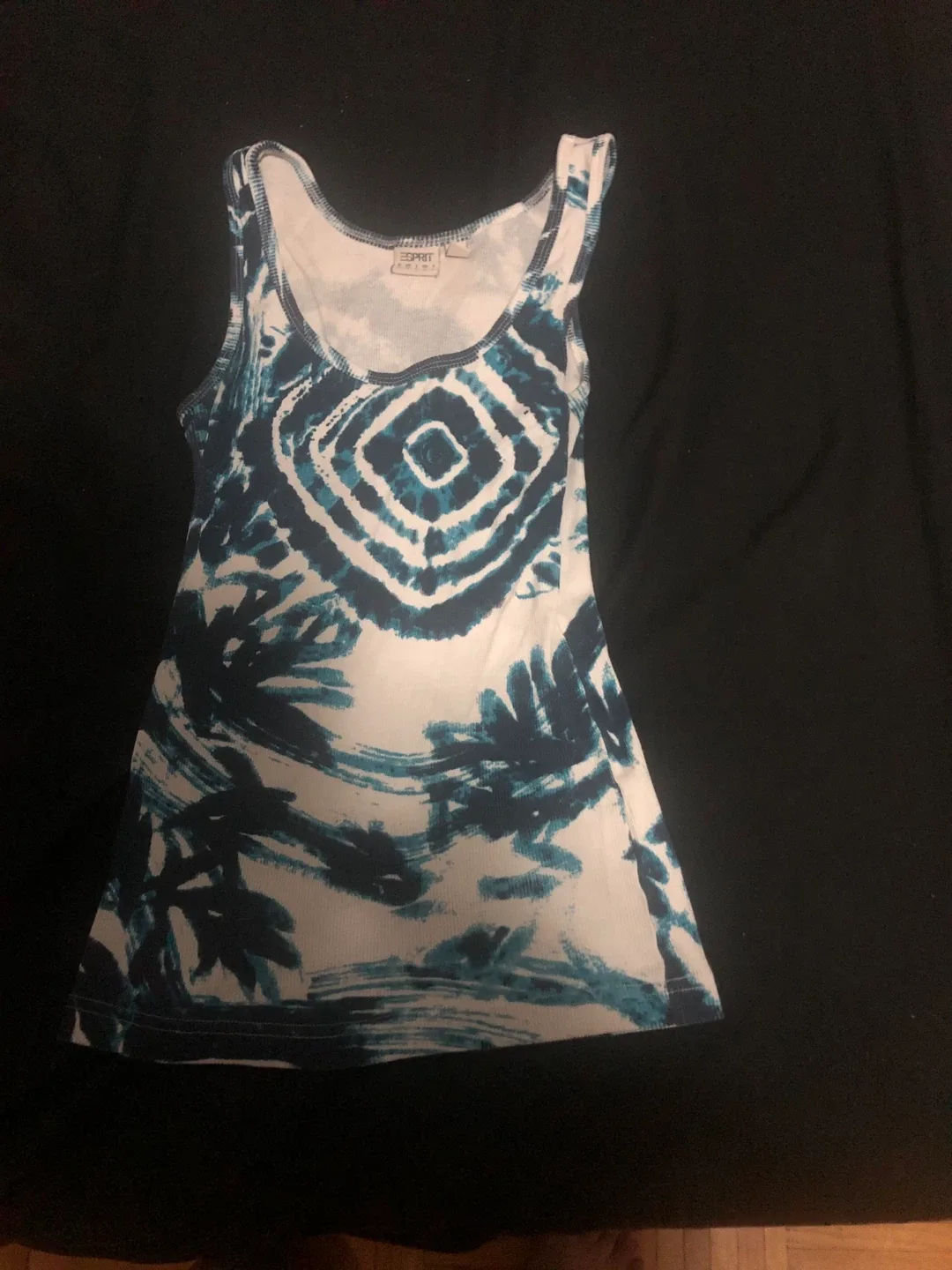 Esprit Tank Top - Blue & White Pattern thumbnail