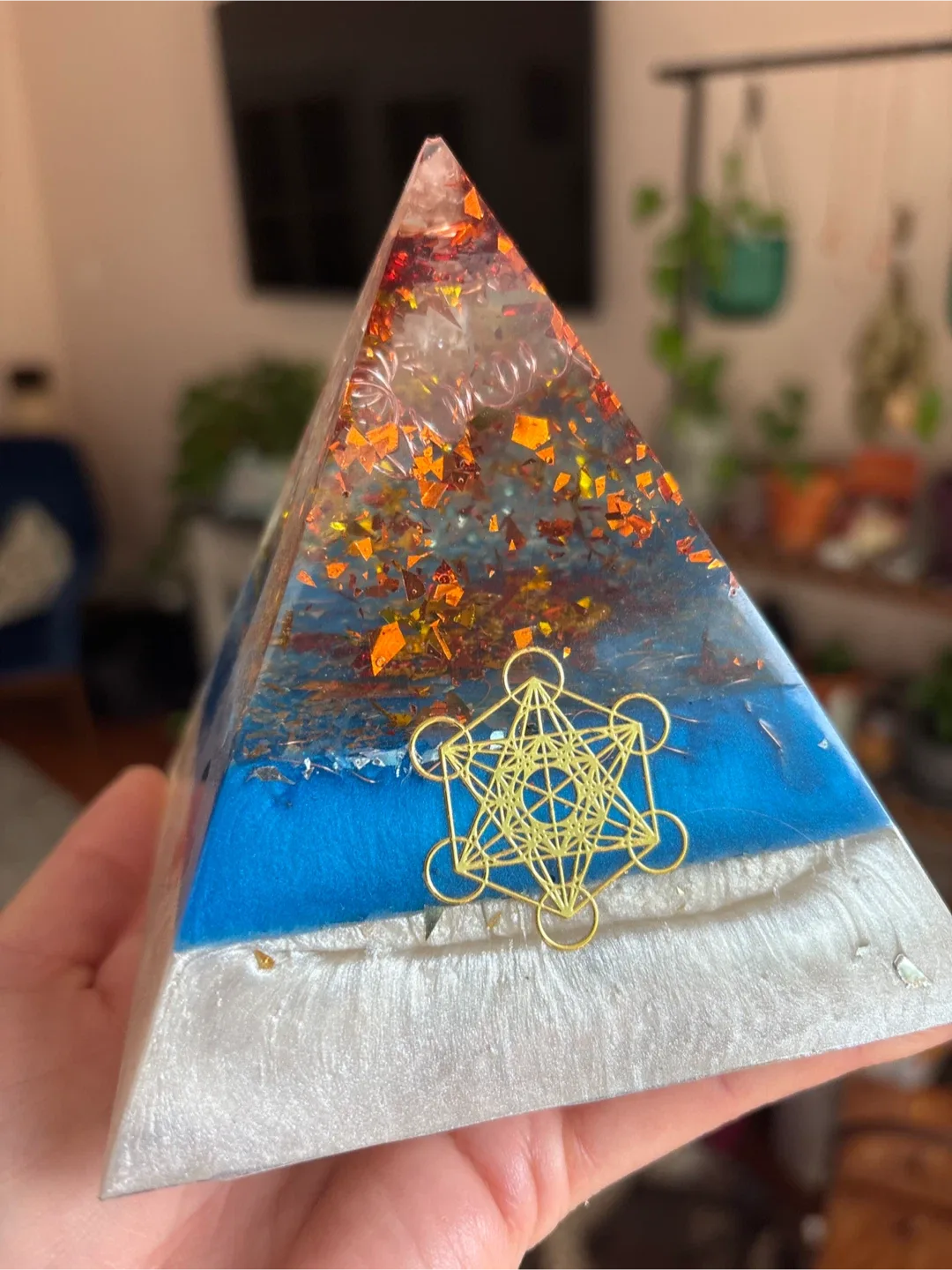 Orgone Pyramid with Metatron's Cube thumbnail