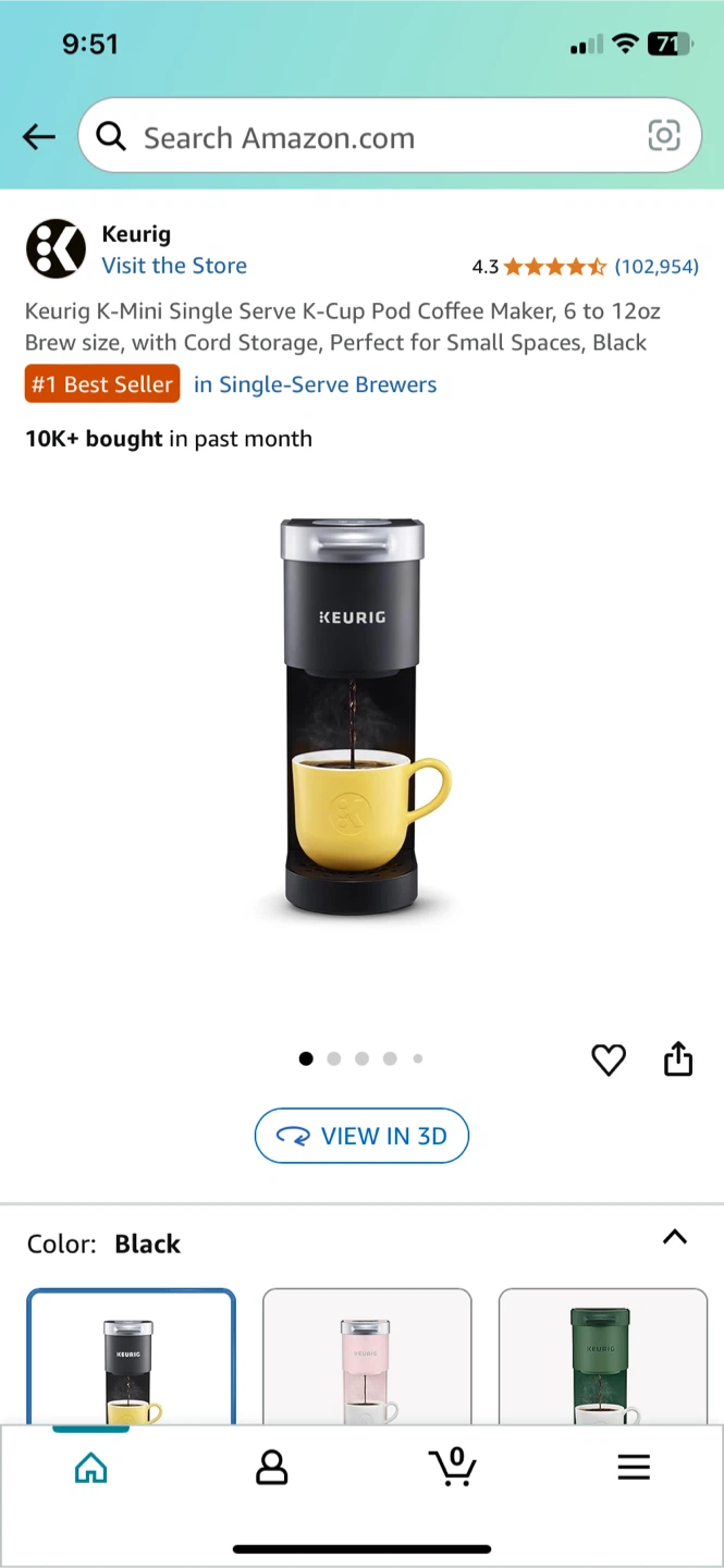 Keurig K-Mini Single Serve Coffee Maker - Black - photo 2